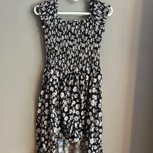 Fabkids Girl's Black and White Floral Skort Romper Size XXL 18